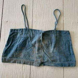 Ozma crop top indigo